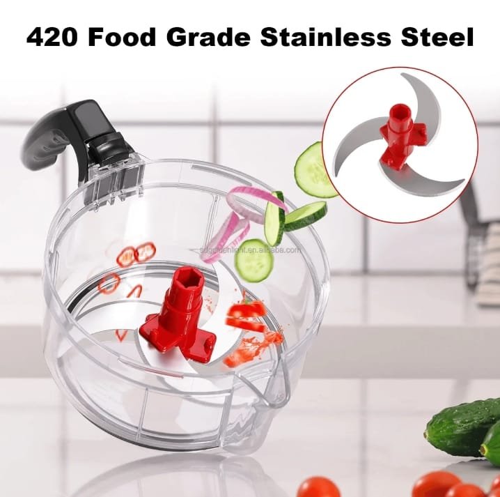 Manual Hand Multifunction Speedy Vegetable Quick Chopper - Image 2