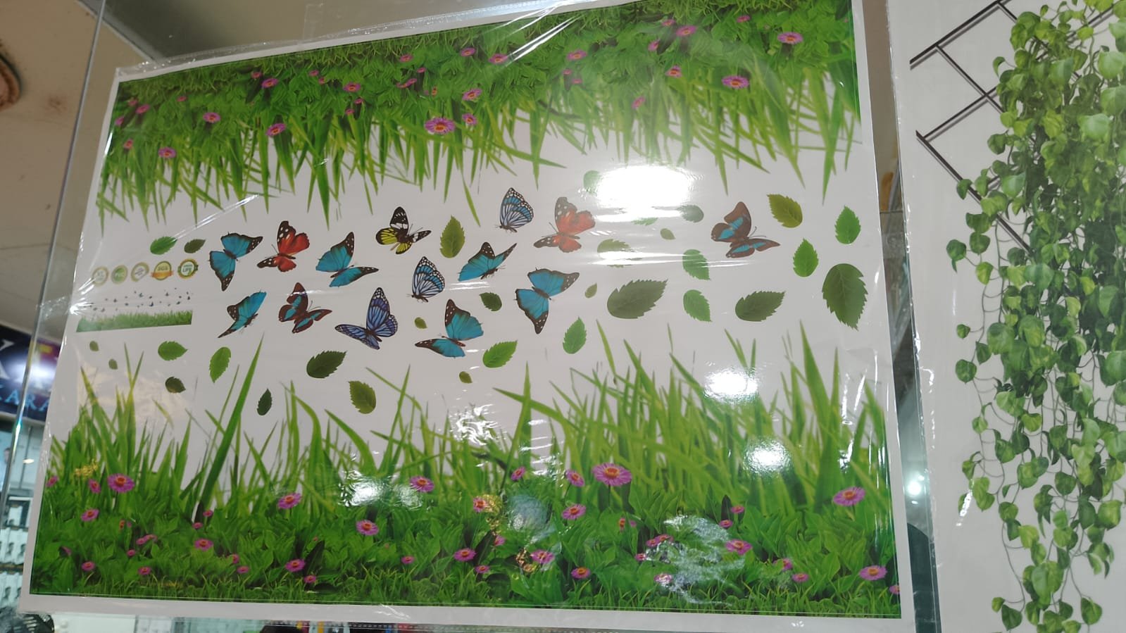 New 3D Fresh Green Plant Removable Green Grass Pvc Wall Stickers... - Image 3