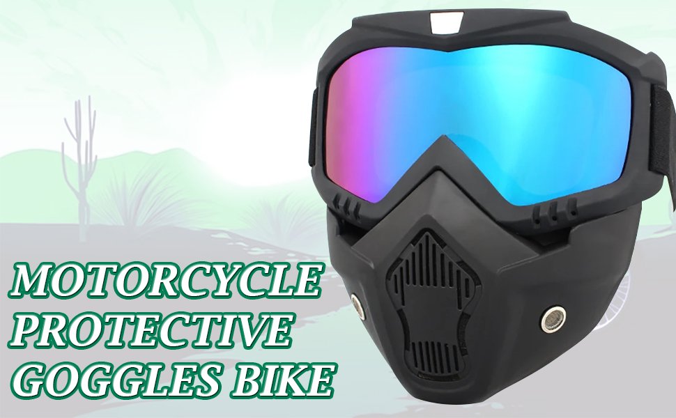 Motorcycle Protective Goggles Bike Face Mask, Off Road Goggle Mask... - Image 3