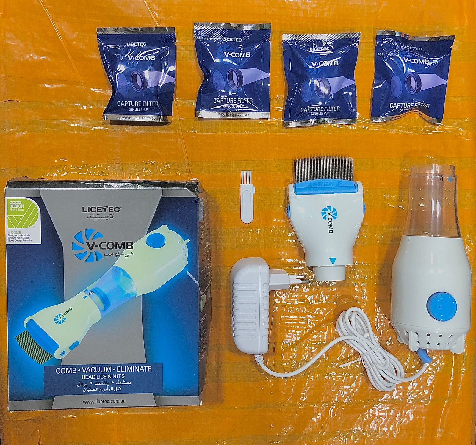 Anti Lice Metal Comb with 4 Filters - Image 3