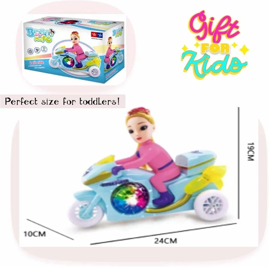 Princess Motorbike Toy with Lights Music and Dolls Pretend Playset Bump - Image 2