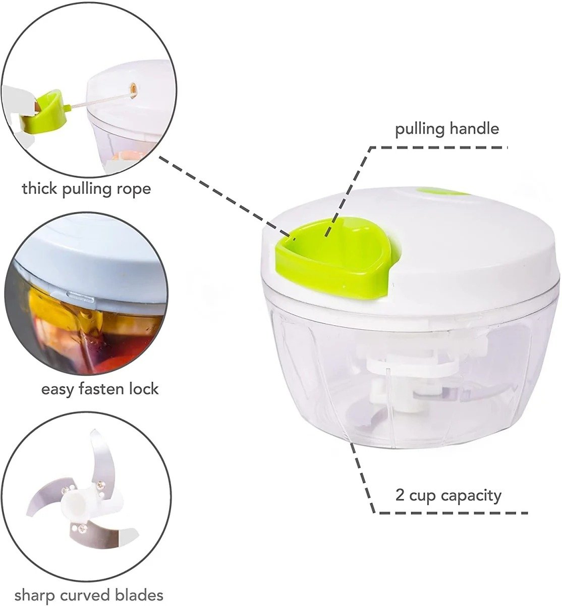 Best Quality Manual Spin Cutter for Kitchen Hand Pulled Chopper Grinder - Image 4