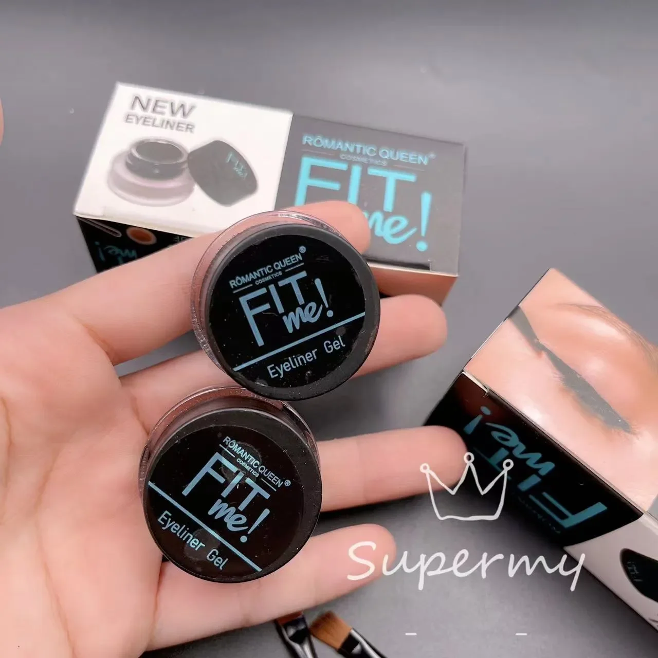New Fit Me 2Color Waterproof Eyebrow Gel Eyeliner Gel With 2Pcs...