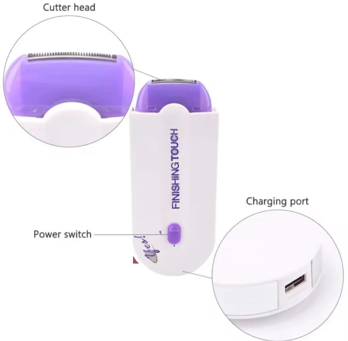 Finishing Touch Yes Hair Remover Rechargeable Painless Facial and Body - Image 2