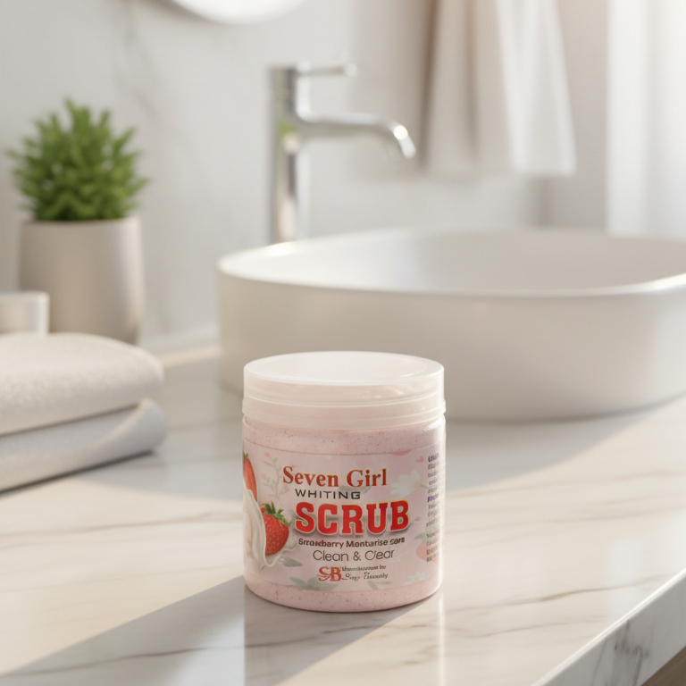 Seven Girl Whitening Scrub Strawberry Moisturise Care