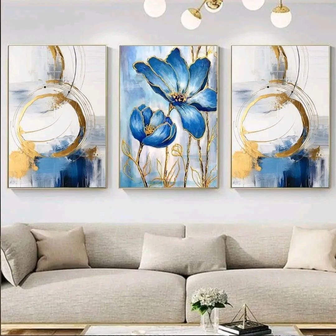 Set of 3 Sticky Wooden Canvas Frames for Wall Decore Aesthatic Art /