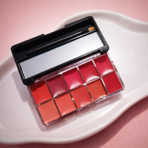 10 in 1 Lipstick & Blush Palette Creamy Matte Makeup Palette for Lips