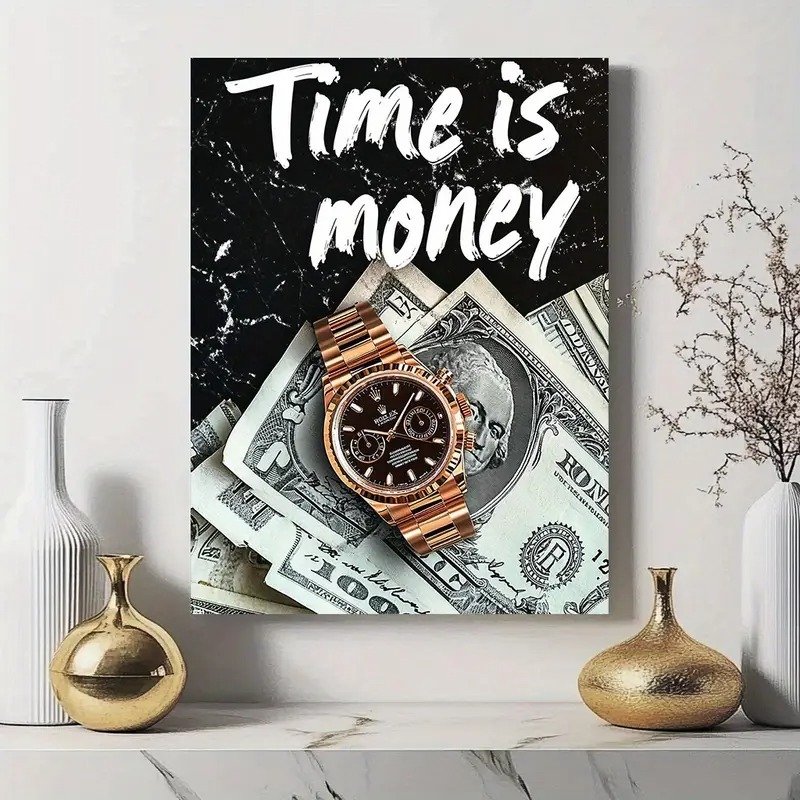 Luxury Wall Frame “Time Is Money”