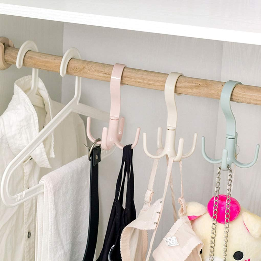 (1 Piece) Multi-Purpose Hook Four-Claw Rotatable Coat Hooks...