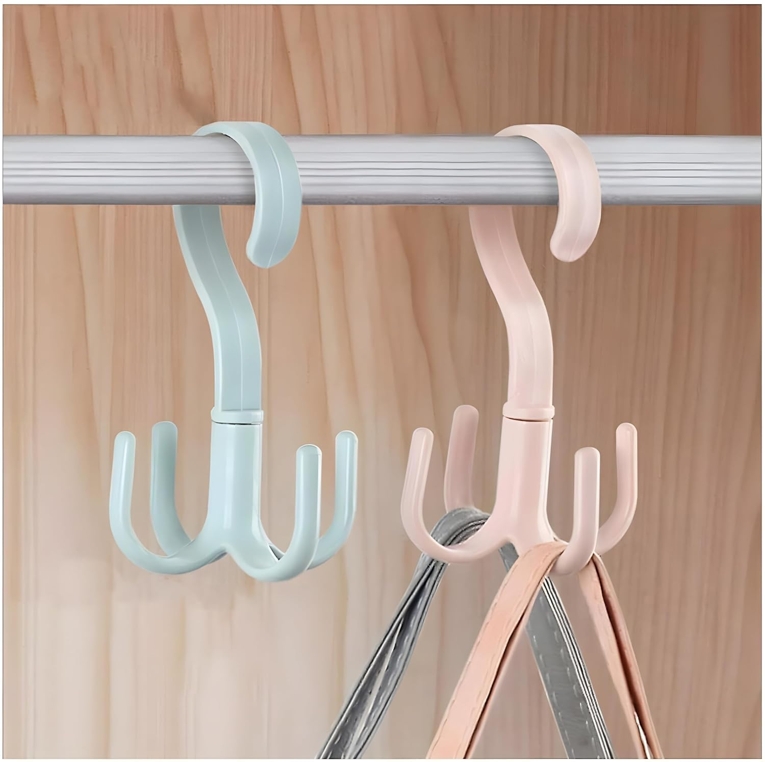 (1 Piece) Multi-Purpose Hook Four-Claw Rotatable Coat Hooks... - Image 4