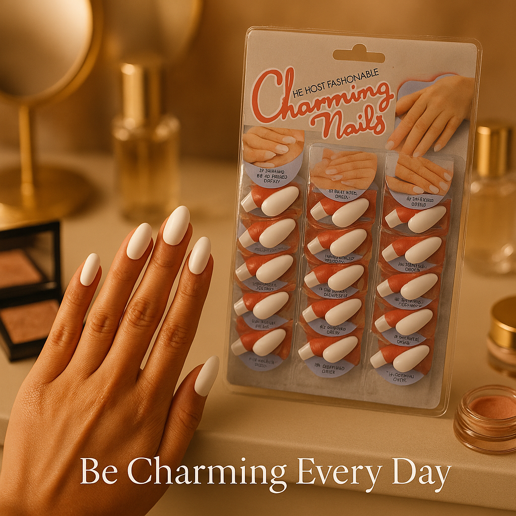 Pack Of 24 Charming Artificial Nails With Glue