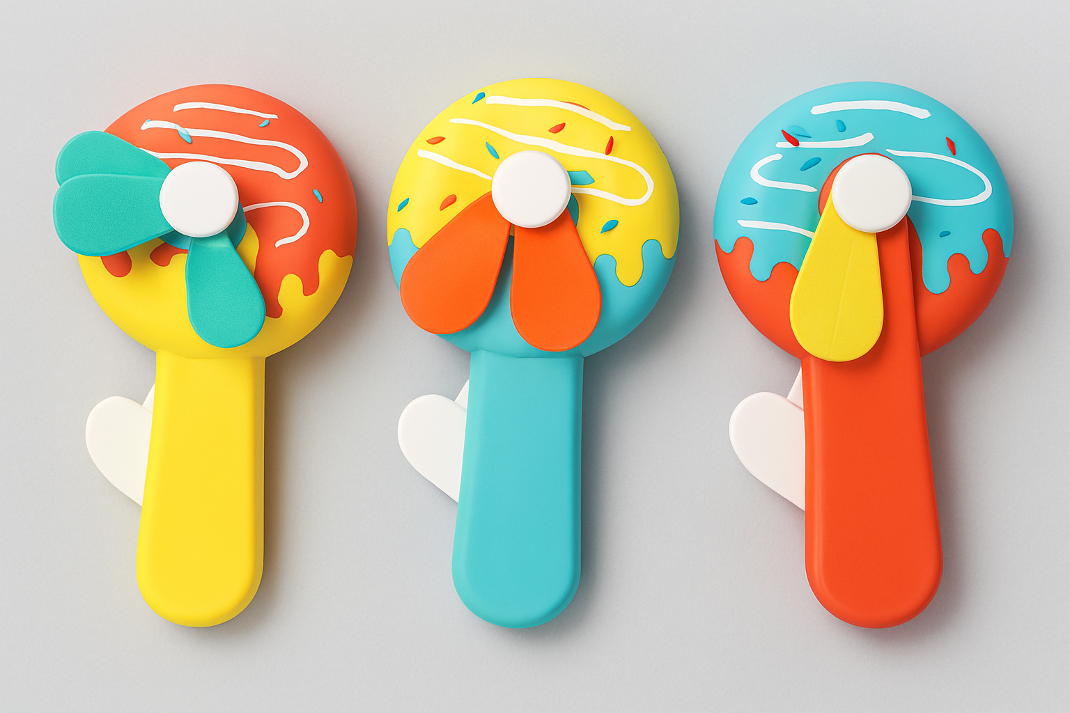Handheld Donald Shape Toy Fan For Kids - Image 3