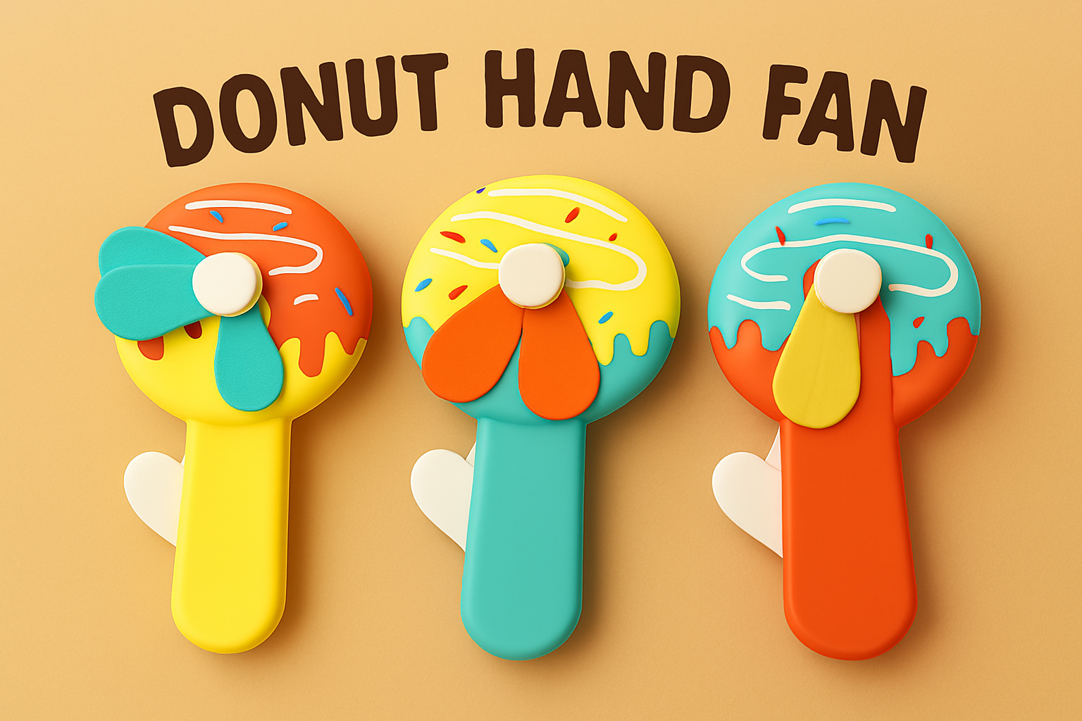 Handheld Donald Shape Toy Fan For Kids - Image 2