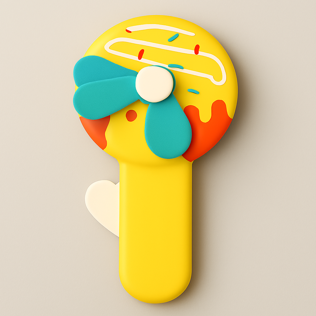 Handheld Donald Shape Toy Fan For Kids - Image 4