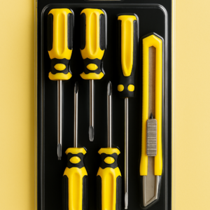 Set Of 5 Screwdrivers &Amp; 1 Cutter