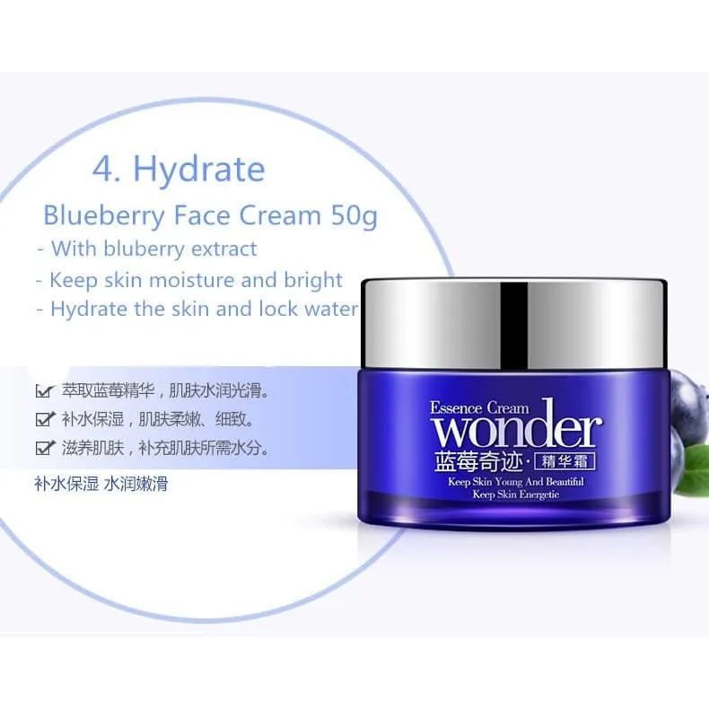 Bioaqua - Blueberry Wonder Natural Moisturizing Face Cream - 50G - Image 5