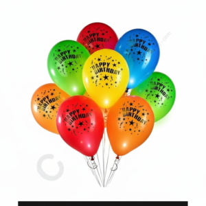 5Pcs Light Up Led Balloons Hbd