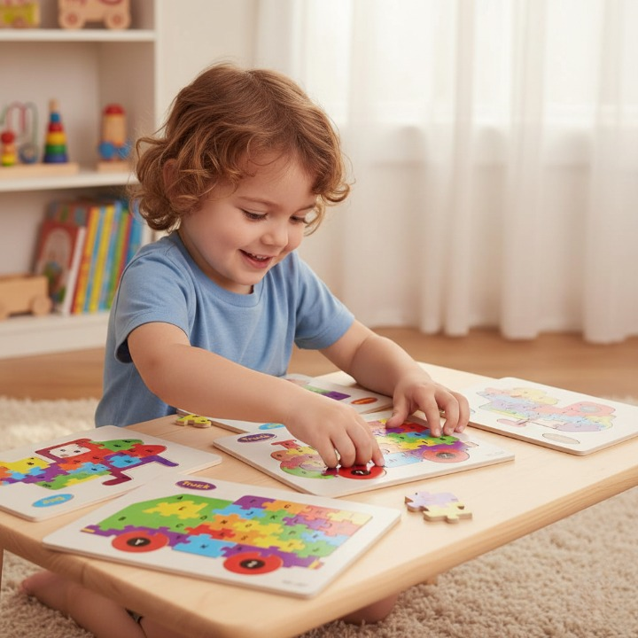 Wooden Alphabet Puzzle Board - Image 4