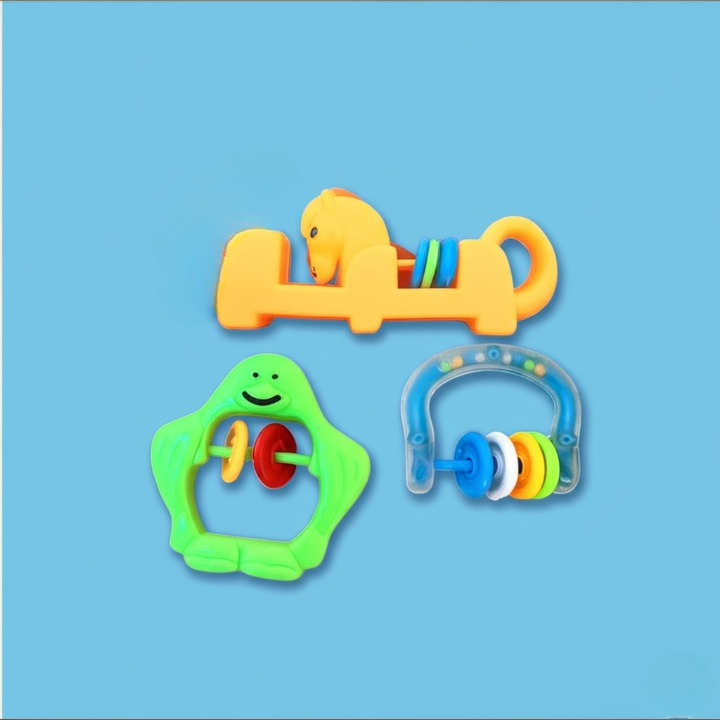 3 Pcs Baby Rattle Set - Image 4