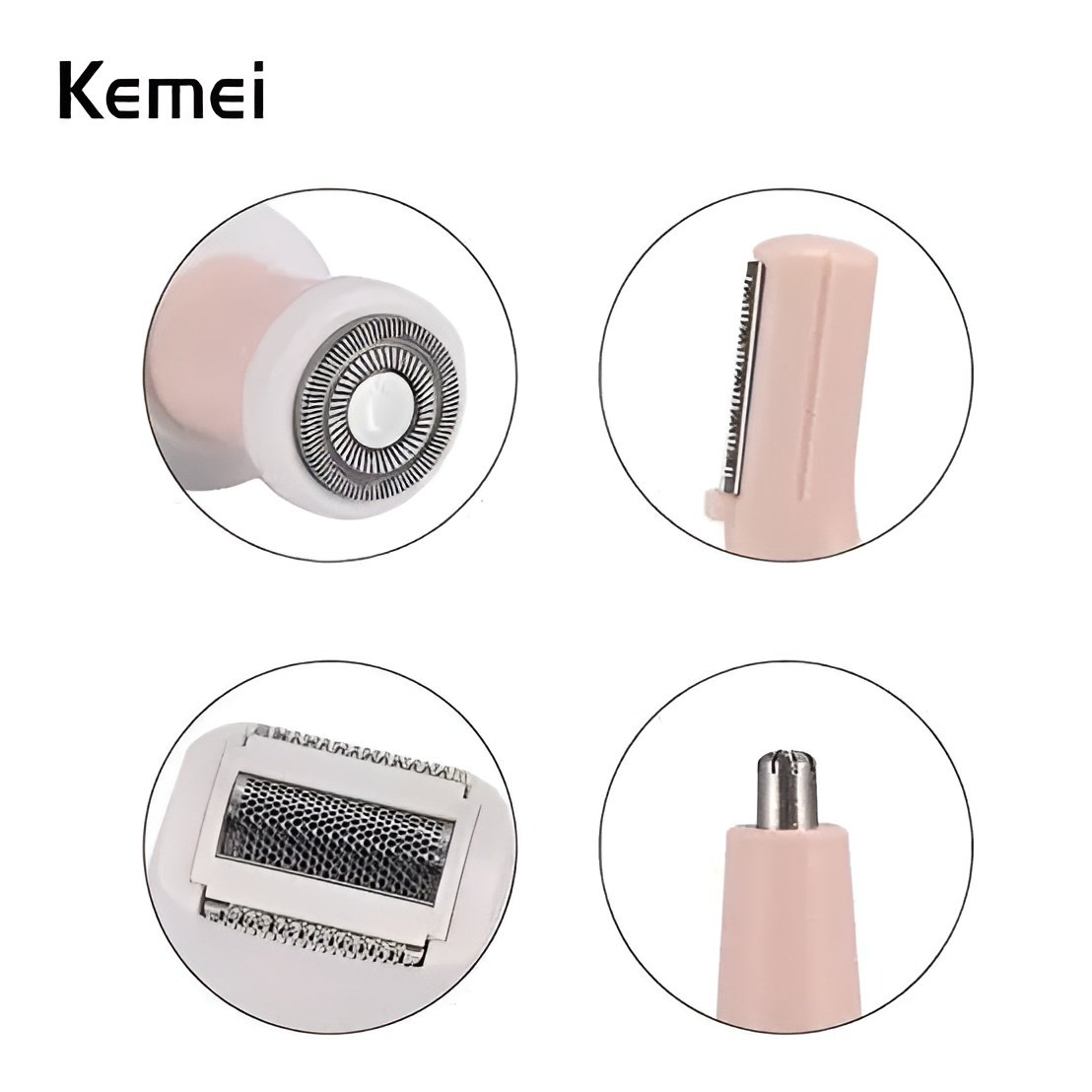 Kemei 4 In 1 Rechargeable Hair Remover Shaver Ladies Epilator -...