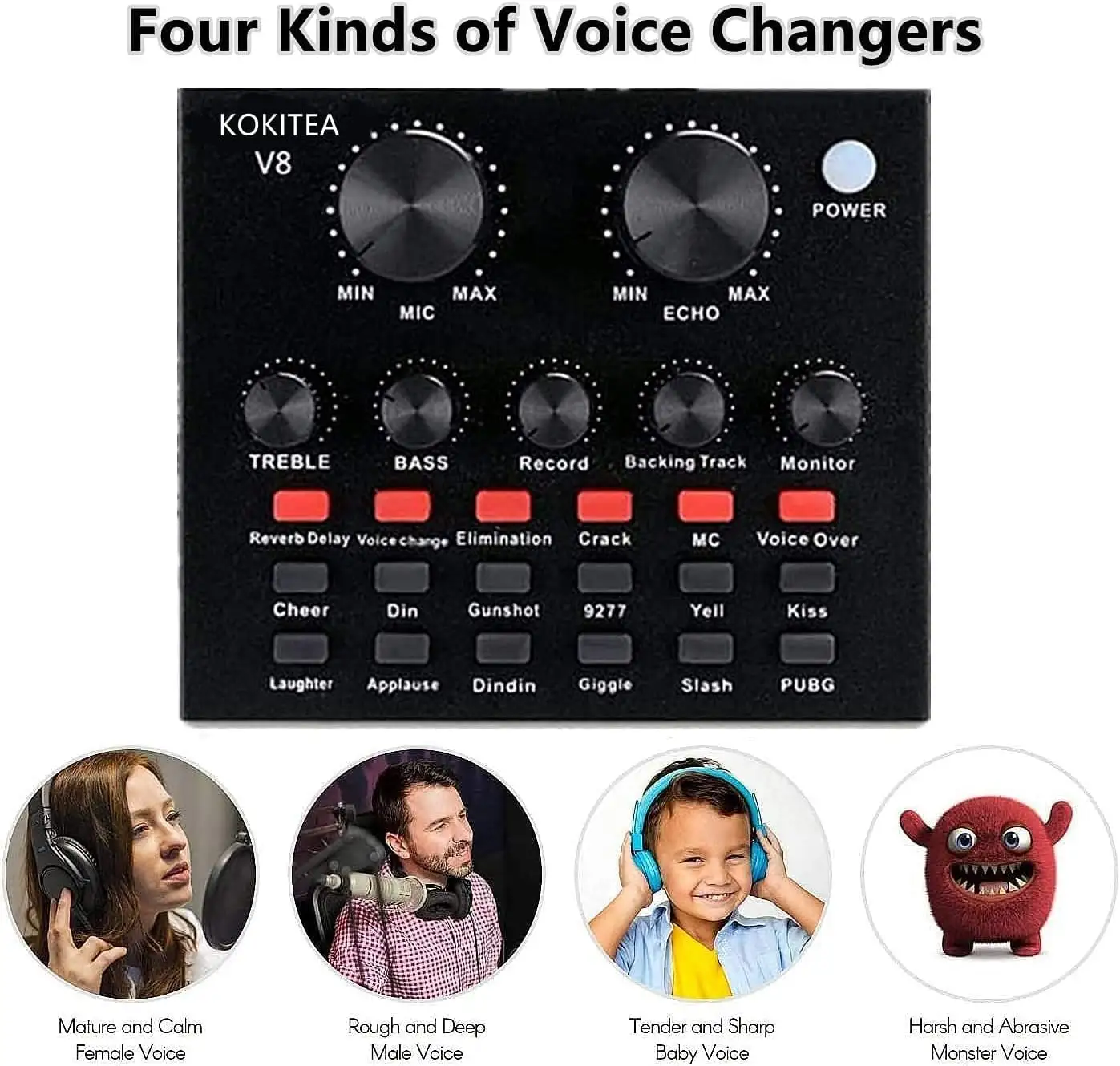 Podcast Mic Set With Live Sound Card,Condenser Microphone With... - Image 3