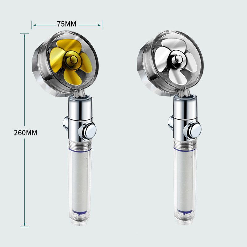 Pressurized Shower Head Turbine Shower Accessories One Piece Water... - Image 3