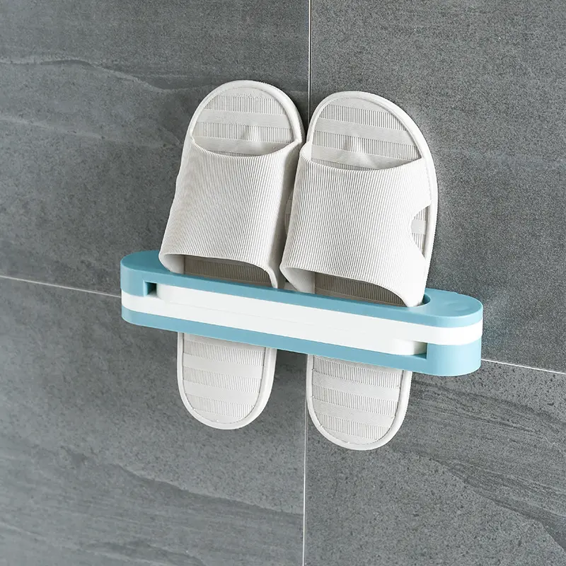 3 In 1 Shoes Rack Wall Mounted Folding Slippers Shoes Bathroom...