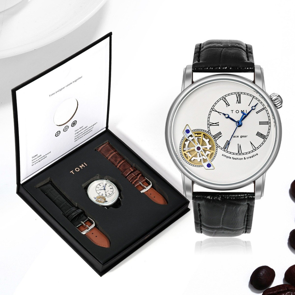 Men'S Watch Analog Leather Wrist Watch - Image 5