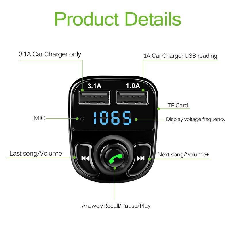X8 - Multifunctional Car Mp3 Player