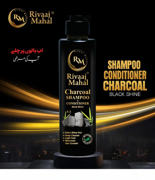 Rivaaj Mahal Charcoal Shampoo + Conditioner - Image 2