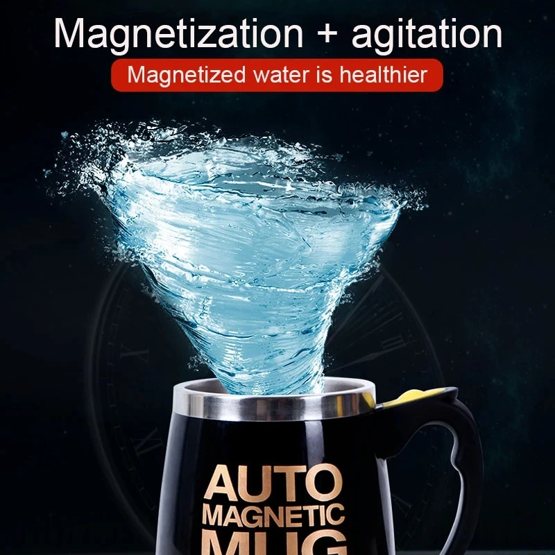 Auto Magnetic Mug 400Ml Coffee Milk Mix Cups 304 Stainless Steel (...