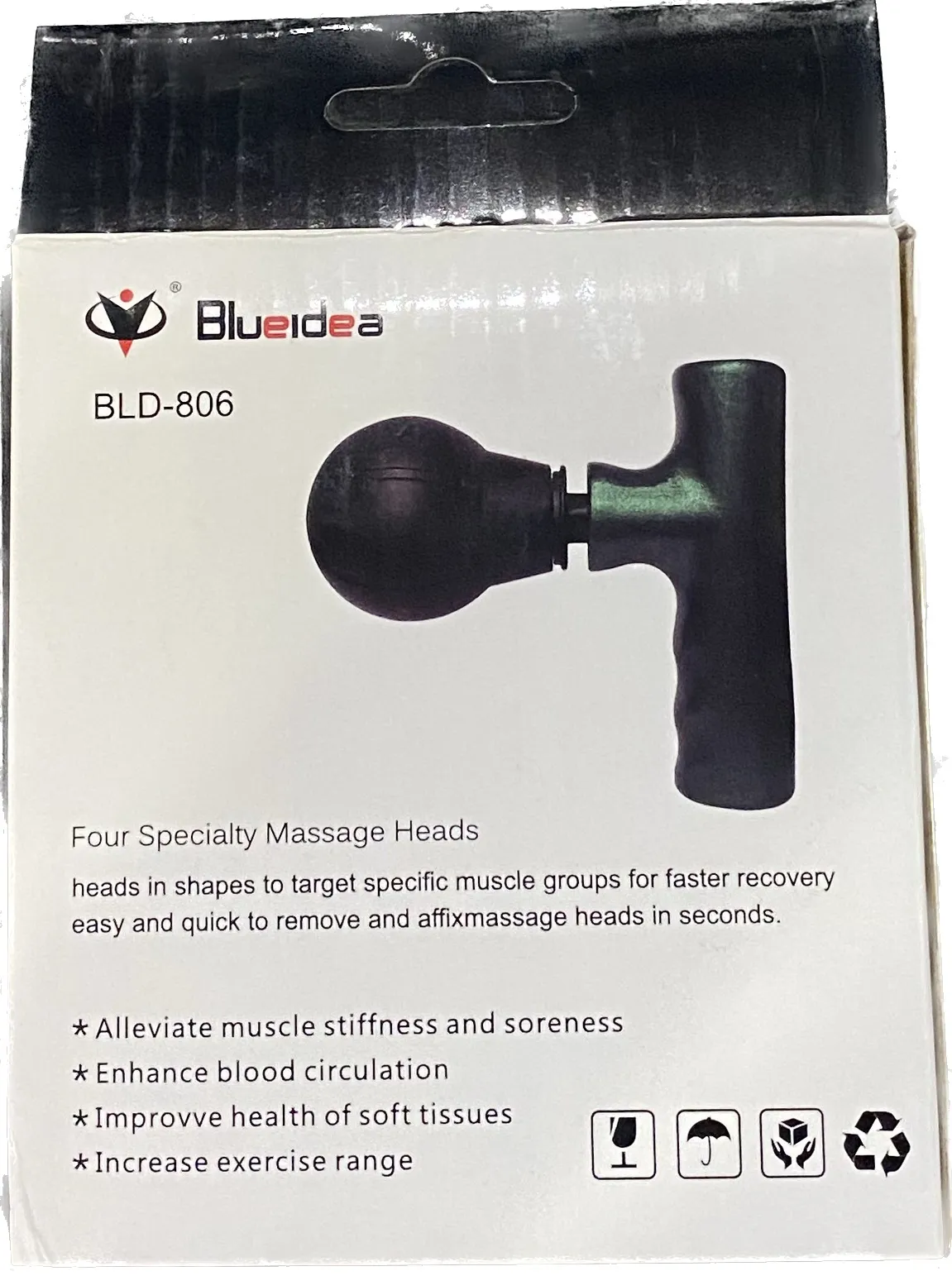 Black Mini Fascial Gun Deep Muscle Massager Mini Head And Face... - Image 3
