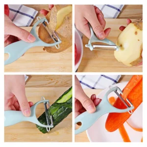 Colorful Plastic Handle Stainless Steel Vegetable Peeler - Sharp...