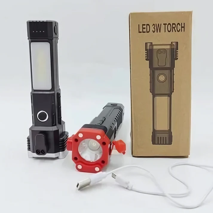 High-Power Led Torch Light Rechargeable Flashlight And... - Image 3