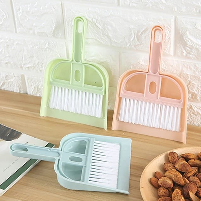 Mini Desktop Sweep Cleaning Brush Small Broom Dustpan Cute Little... - Image 4