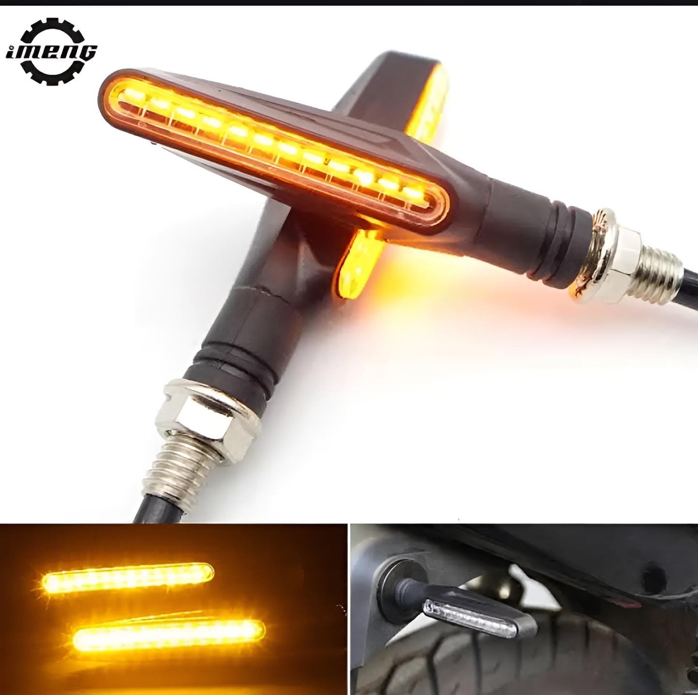 Pack Of 1 Pair(2Pcs) - Audi Flow Style Led Motorcycle Turn Signals... - Image 3