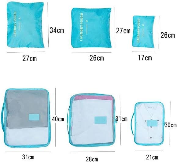 6Pcs/Set Travel Storage Bag Portable Luggage Organizer Clothes... - Image 4