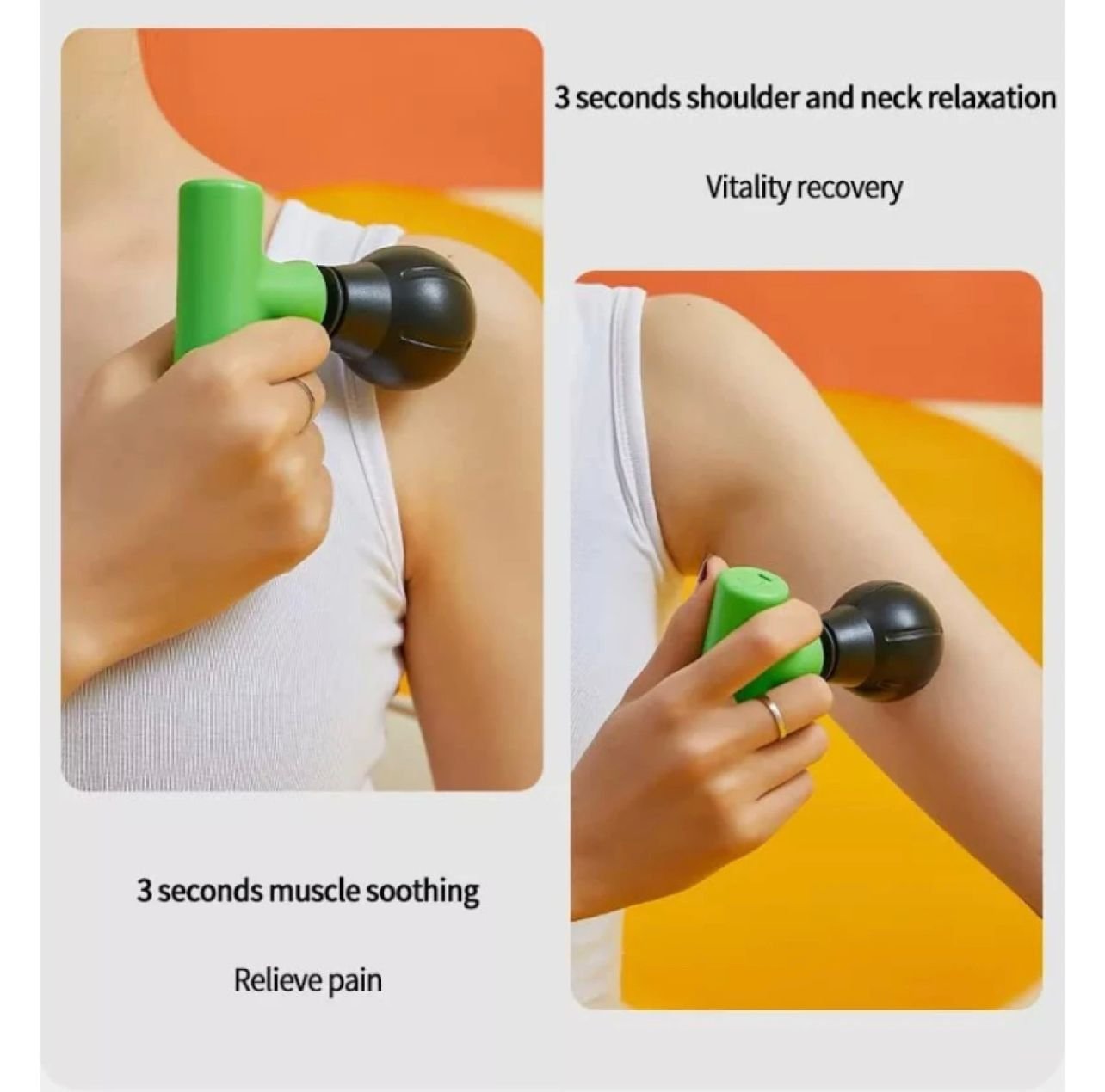 Blueide Mini Rechargeable Fascial Gun Deep Muscle Massager (Random... - Image 2
