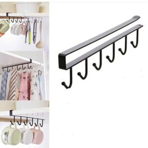 10 Hooks Mug Cups Wine Glasses Storage Hooks Kitchen Utensil Ties...