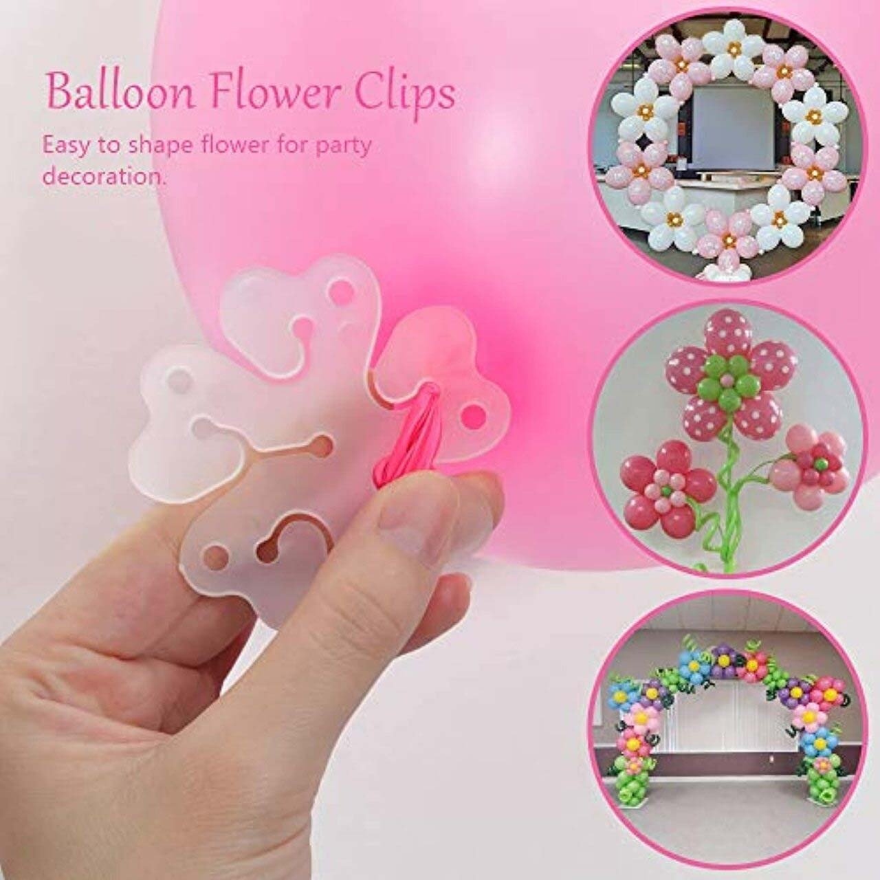 Pack Of 10Pcs Balloons Clip - Flower Stand Clip Holder For...