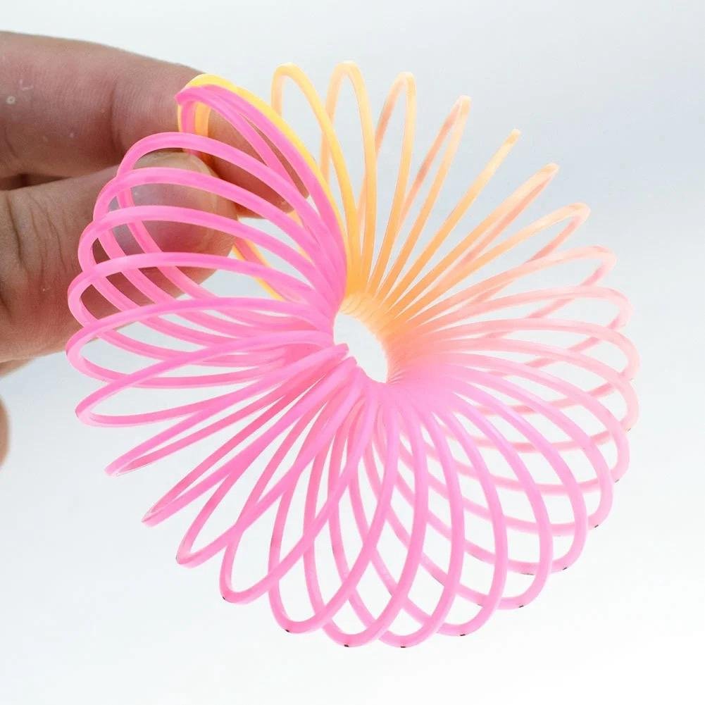 12Pcs Rainbow Smile Magic Springs Circle Toys For Children...