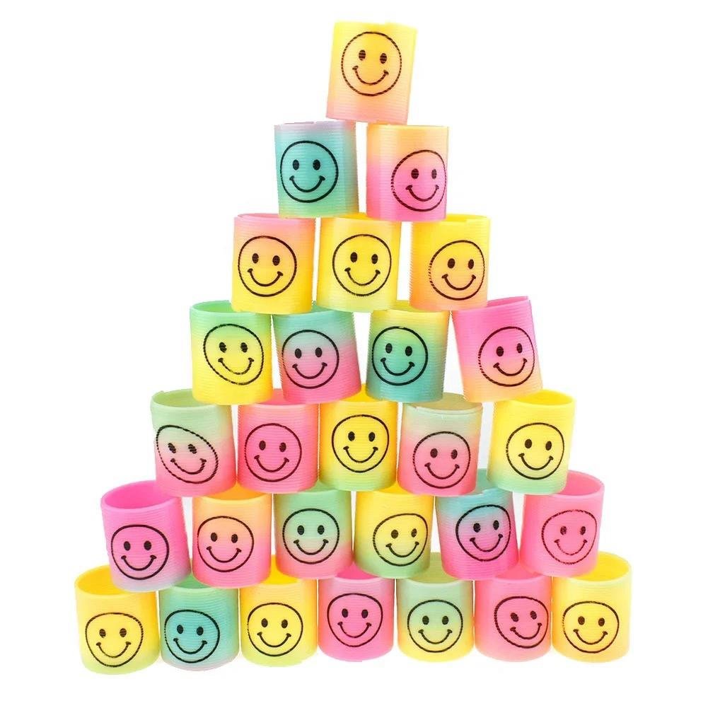 12Pcs Rainbow Smile Magic Springs Circle Toys For Children... - Image 4