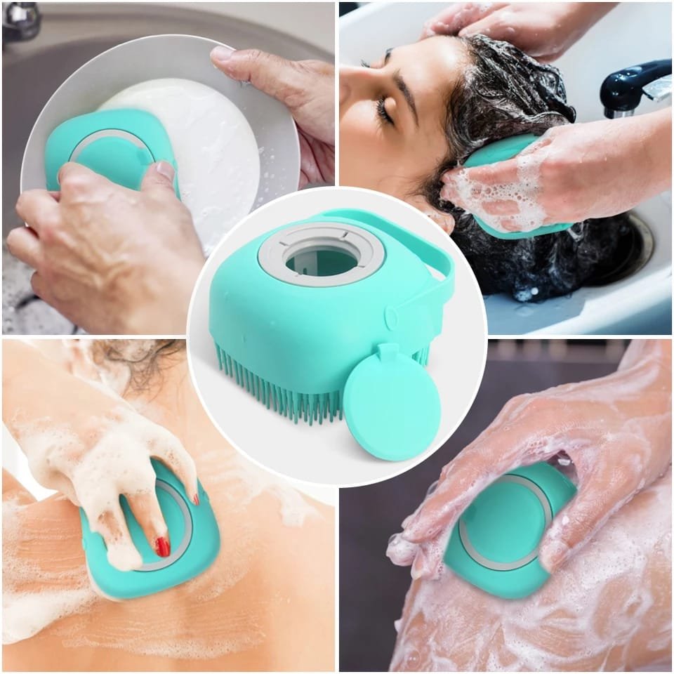 Silicone Bath And Body Shower Brush With Liquid Soap Dispenser... - Image 5