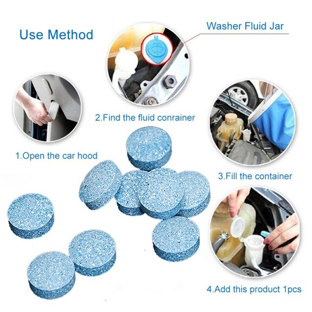 10Pcs Car Windshield Cleaner Solid Cleaner Effervescent Tablet... - Image 3
