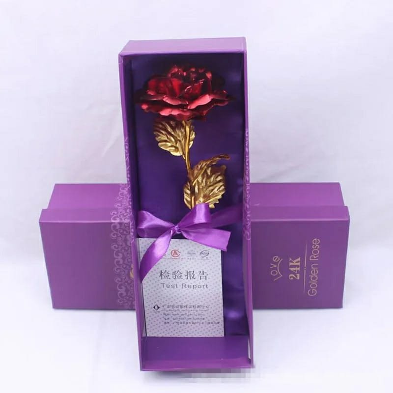 24K Gold Plated Rose (With Love Holder Box) Gift Ramazan Greeting...