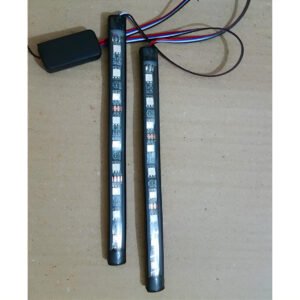 2Pcs Rgb 17Cm Silicon Flexible 9-Led Strip Drl Daytime Multicolor...