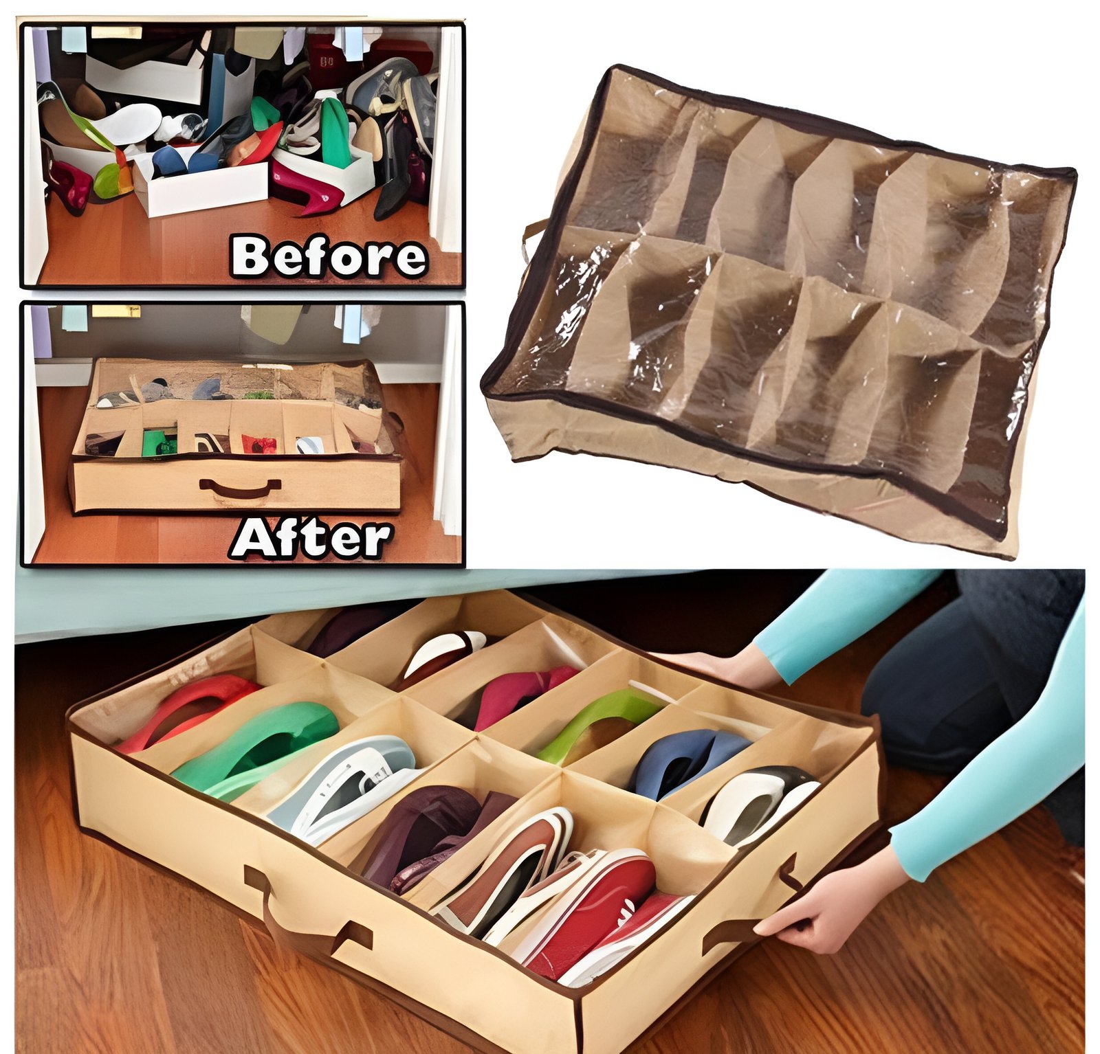 Shoe Organizer Closet/Under Bed Storage - Image 2