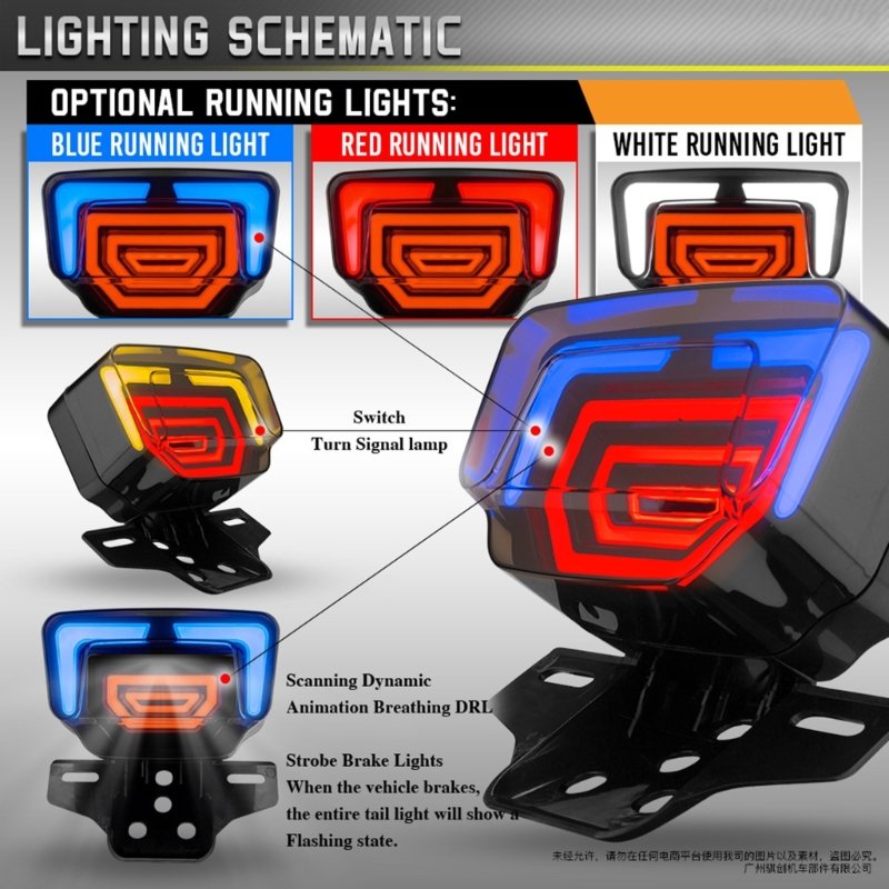 Motorcycles Bike Fancy Tail Light 70Cc And 125Cc Led Fancy Tail... - Image 5