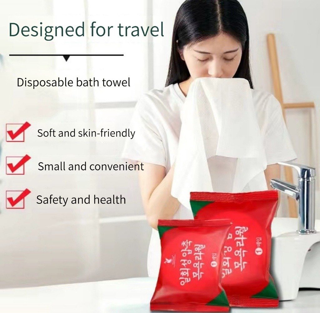 1 Pcs Of Compressed Bath Towels Disposable Face Towels Large... - Image 3
