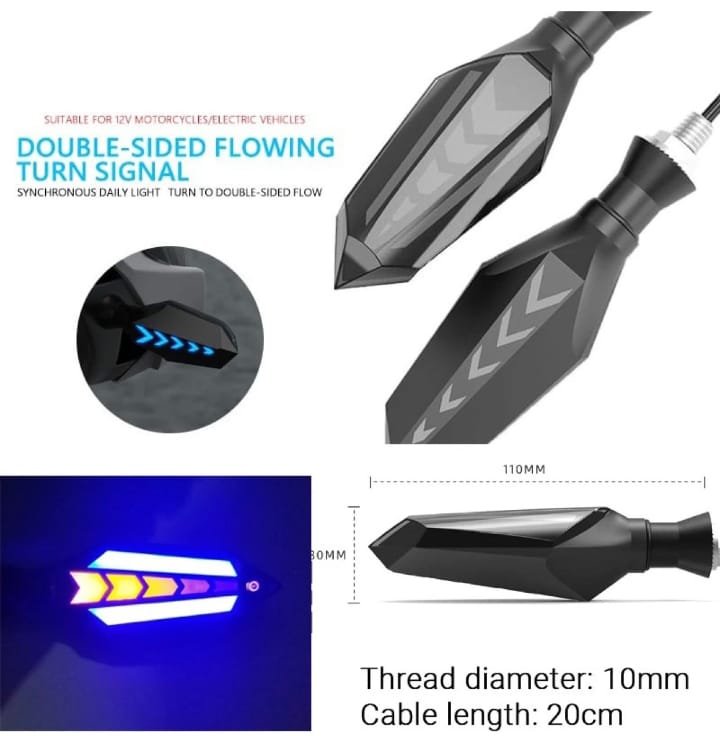 Bike Indicator Slide Arrow Running Style With Lava Drl Red -... - Image 5
